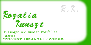 rozalia kunszt business card